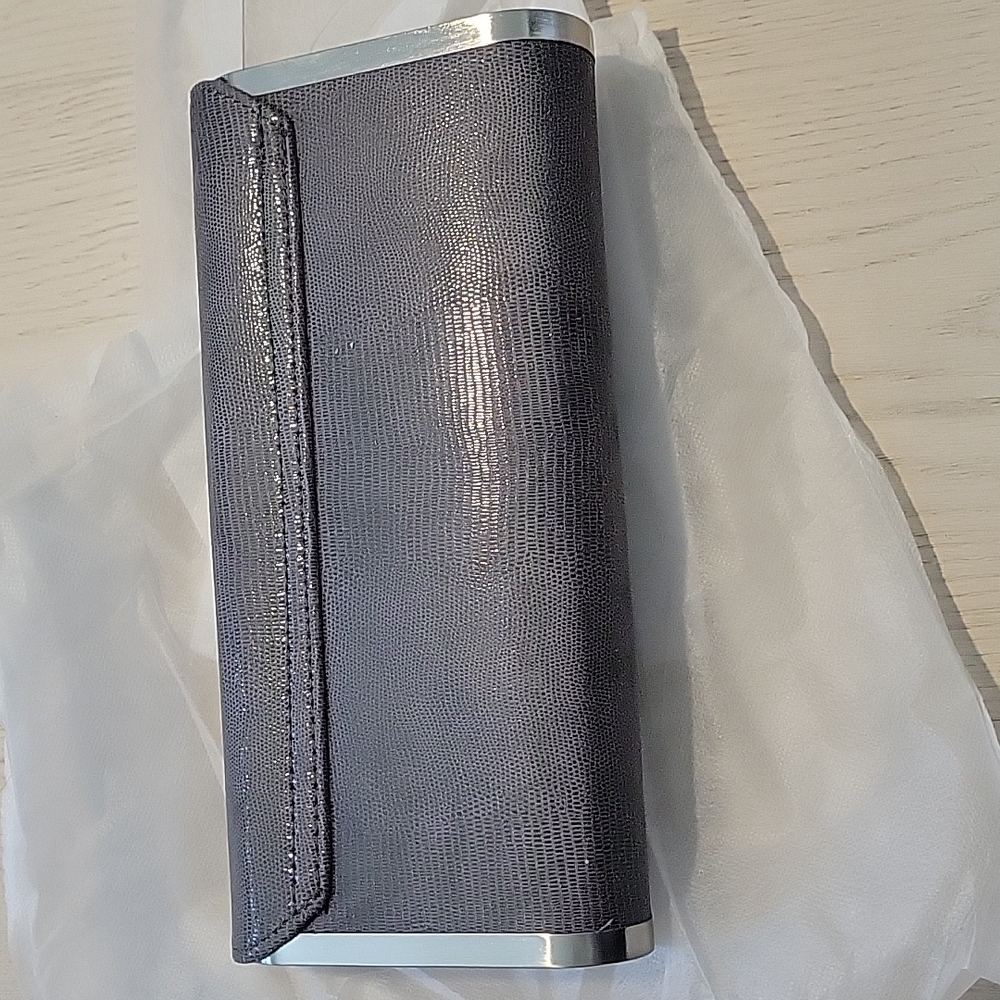 NWT Gray Python Clutch - Picture 5 of 5